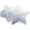 Silver Sequin Star Iron On Patches for Clothing (3.3 in, 24 Pieces)
